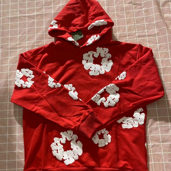 Denim Tear Tops - Denim Tear Hoodie red